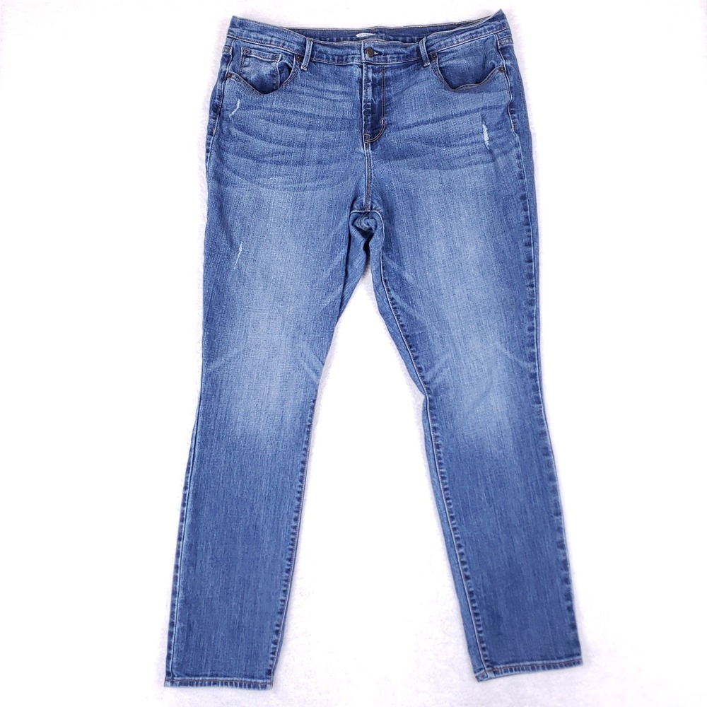 Old Navy‎ Curvy Skinny Denim Jeans 16 Long Blue